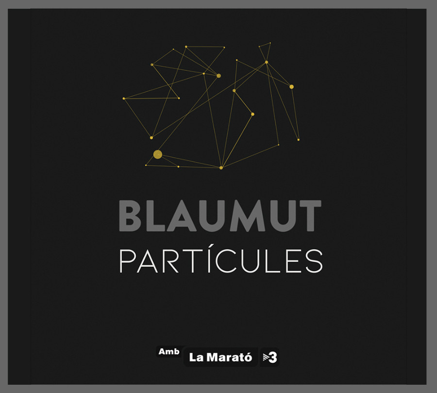 Portada del single "Partícules" (2018) Blaumut, per a la Marató de TV3